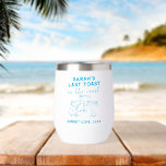 Custom Bachelorette Last Toast on The Coast Party<br><div class="desc">Sip in style with this 'Last Toast on the Coast' wine tumbler! Perfect for a personalized beach bachelorette bash,  it’s a chic and fun party favour to keep the coastal vibes flowing all night long! 🌊🍷✨</div>