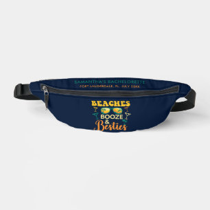 Custom Bachelorette Party Beaches Booze Besties Fanny Pack