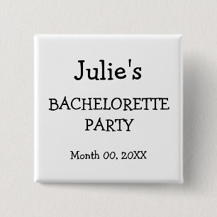 Custom Bachelorette Party Button