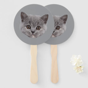 Custom Bachelorette Party Face Cat Cutout Birthday Hand Fan