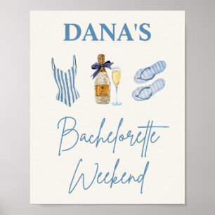 Custom Bachelorette Party Tapestry Poster