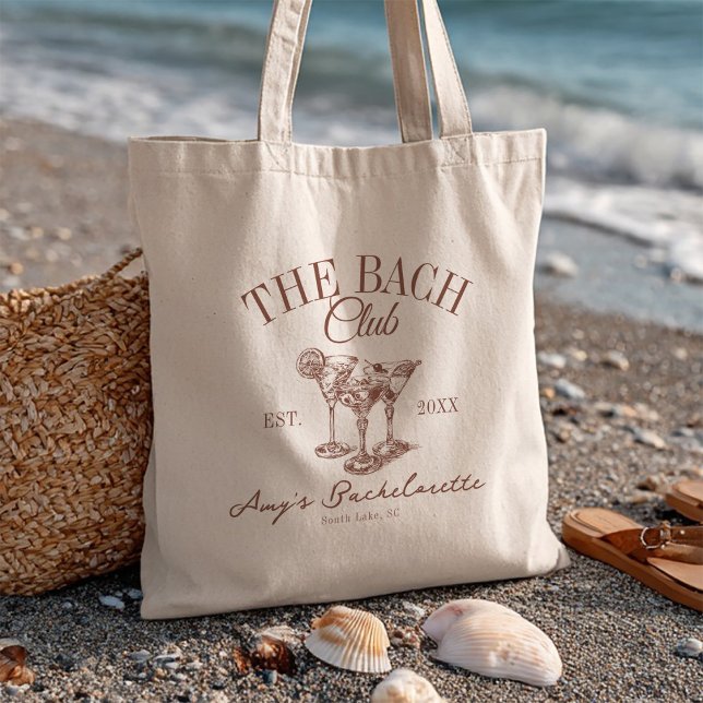 Custom Bachelorette The Bach Club Bridesmaid Favou Tote Bag (Creator Uploaded)