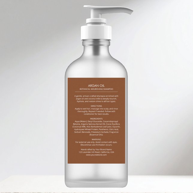 Custom back Bottle Product Label with Ingredients (Creator Uploaded)