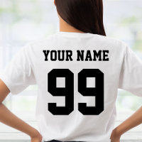 Custom Back Name and Number Personalized Sports