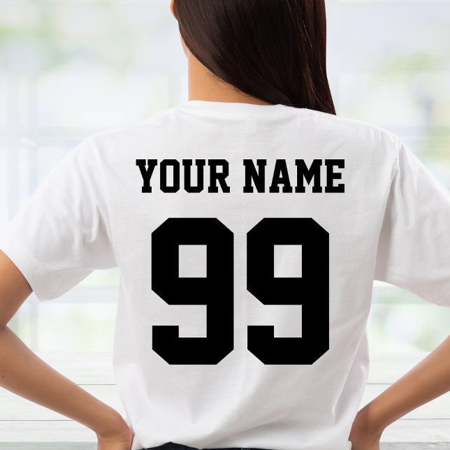 Custom Back Name and Number Personalized Sports T-Shirt (Creator Uploaded)
