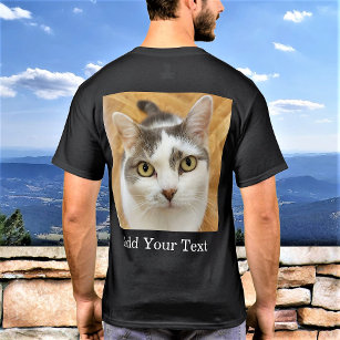 Custom Back Photo And Optional Text Personalized T-Shirt