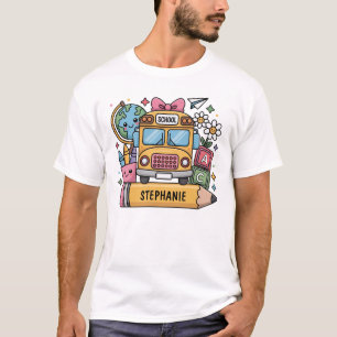 Custom Back-to-School Bus - Personalize T-Shirt