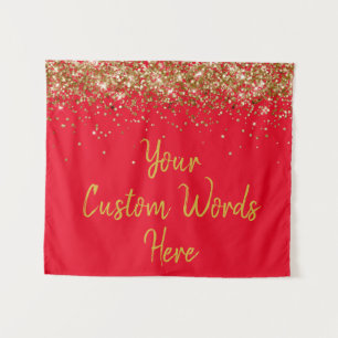 Custom Backdrop Anniversary Party Photo Booth Red Tapestry