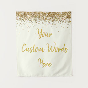 Custom Backdrop Anniversary Party Photobooth Ivory Tapestry