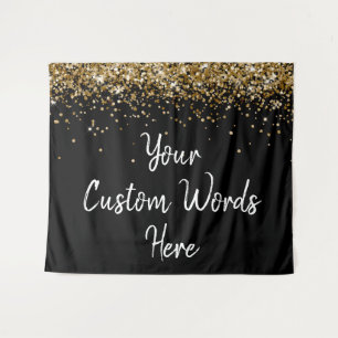 Custom Backdrop Birthday Party Photo Booth Black Tapestry