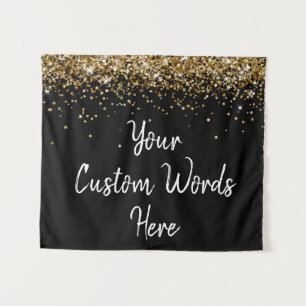 Custom Backdrop Birthday Party Photo Booth Black Tapestry