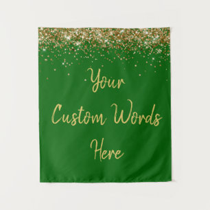 Custom Backdrop Birthday Party Photo Booth Emerald Tapestry