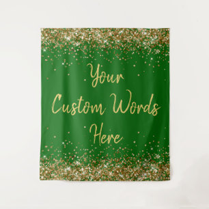 Custom Backdrop Birthday Party Photo Booth Emerald Tapestry