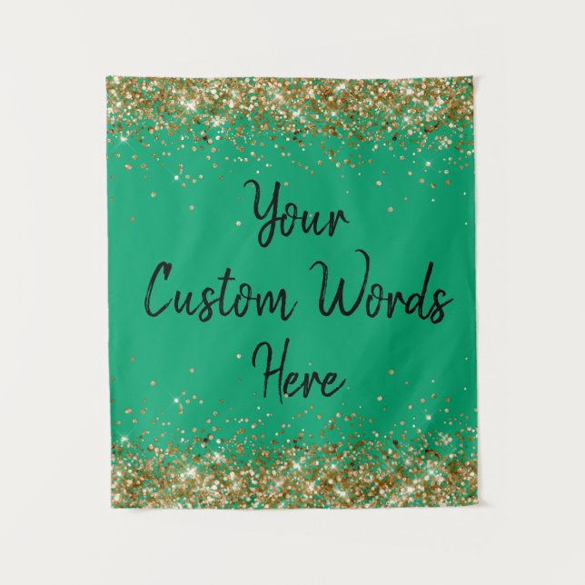 Custom Backdrop Birthday Party Photo Booth Green Tapestry (Front)