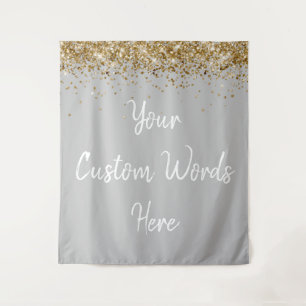 Custom Backdrop Birthday Party Photo Booth Silver Tapestry