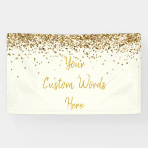 Custom Backdrop Birthday Party Photo Prop Ivory Banner