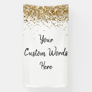 Custom Backdrop Birthday Party Photo White & Black Banner