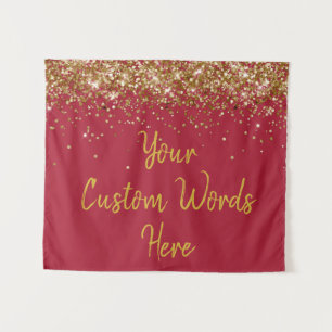 Custom Backdrop Birthday Photo Booth Burgundy Prop Tapestry