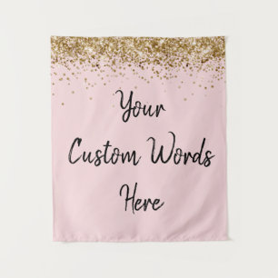 Custom Backdrop Personalized Photo Prop Blush Pink Tapestry