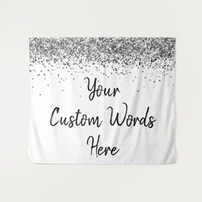 Custom Backdrop Personalized Photobooth Birthday Tapestry (Front (Horizontal))