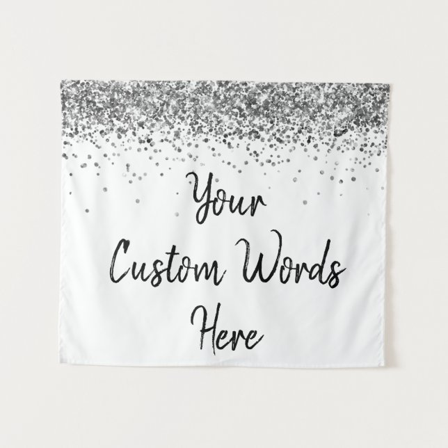 Custom Backdrop Personalized Photobooth Birthday Tapestry (Front (Horizontal))