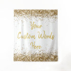 Custom Backdrop Personalized Photobooth White Gold