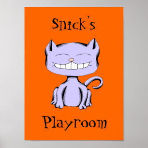 Custom Background and Text Toy Matching Snick Cat Poster