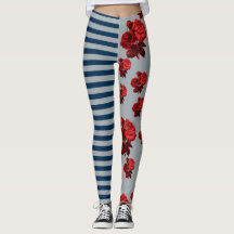Custom background colour Blue Stripe Red Rose