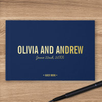 Custom Background Colour Bold Names Modern Wedding