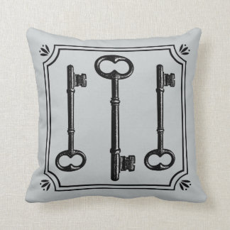 Custom Background Colour Skeleton Key Pillows