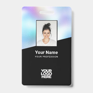 Custom Background image Corporate Logo Name Badge