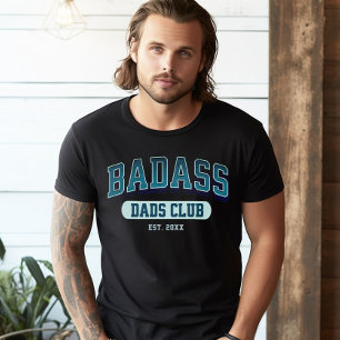 Custom Badass Dad Club Retro Cool Trendy Fun T-Shirt