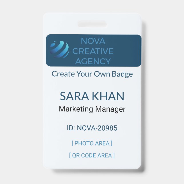 Custom Badge, Badge Identification | Company ID (Front)