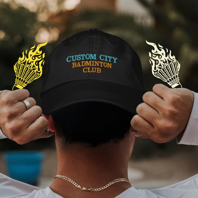 Custom Badminton Club Gift for Team and City Fans Embroidered Hat (Creator Uploaded)