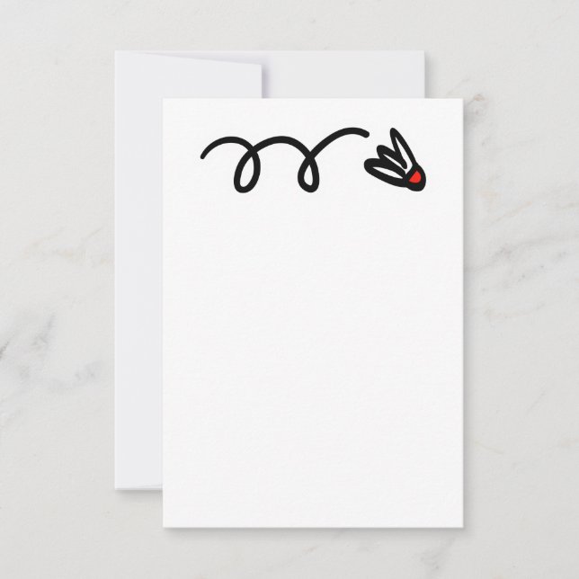 Custom badminton invitation card with shuttle logo (Front)