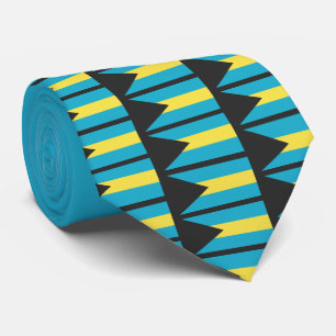 Custom BAHAMAS FLAG Monogram Neck Tie