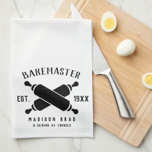 Custom Bake Master mother's day black text classic Kitchen Towel