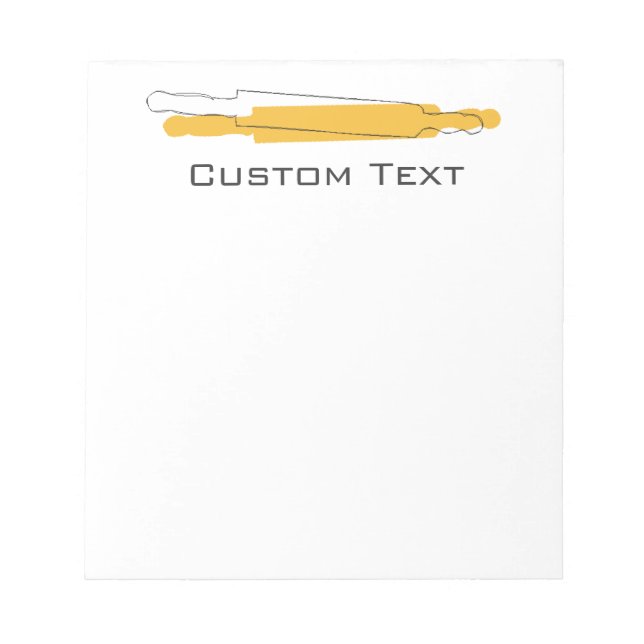 Custom Baker Bakery  Shopping List Notepad (Front)
