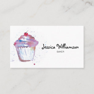 Custom Bakery Business Cute Cupcake Business Card