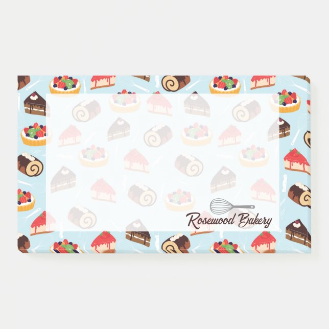 Custom Bakery Dessert Design Post-it Notes (Front)