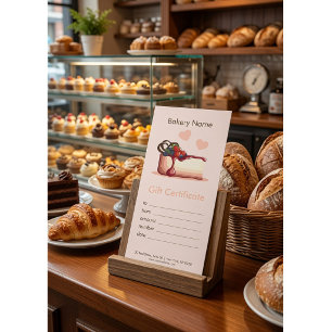 Custom Bakery Gift Certificate
