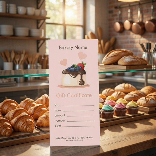 Custom Bakery Gift Certificate  (Creator Uploaded)