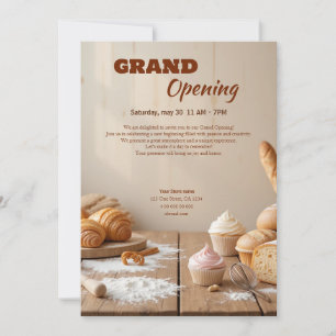 Custom Bakery Grand Opening Invitation