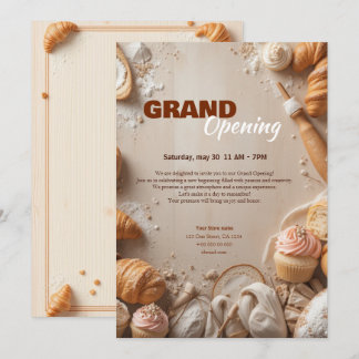 Custom Bakery Grand Opening Invitation