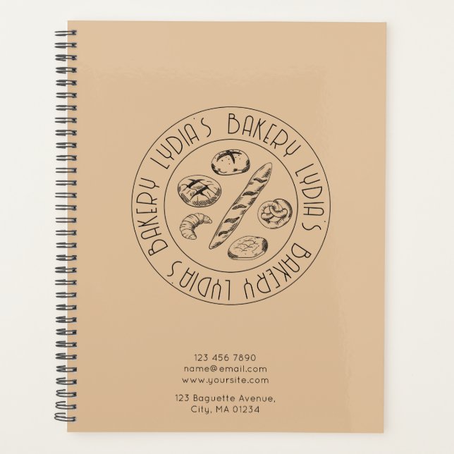 Custom Bakery Logo Planne Planner (Front)