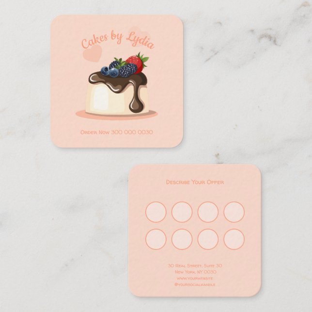 Custom Bakery Loyalty Card (Front/Back)