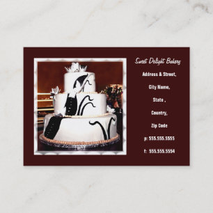 Custom Bakery / Wedding Cakes  Business Card
