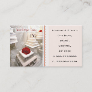 Custom Bakery / Wedding Cakes  Business Card
