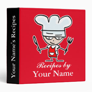 Custom baking or cooking recipe binder cook book