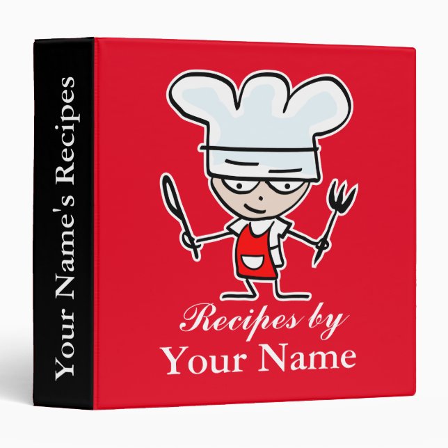 Custom baking or cooking recipe binder cook book (Front/Spine)